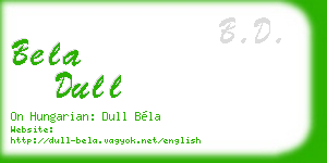 bela dull business card